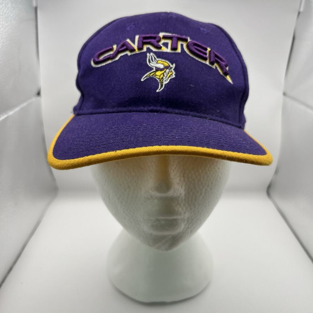 Vintage Minnesota Viking Cris Carter Baseball Cap Adjustable 90s Football Hat